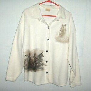 Artisian Button Sweater Measures 44" Chest USA